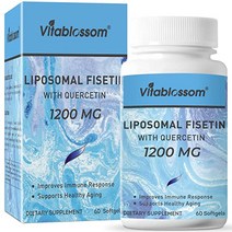 Vitablosom 퀘르세틴 리포좀 피세틴 1000mg 200mg 폴리페놀 60정, 60 Count (Pack of 1)