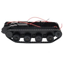 Rc 탱크 스마트 로봇 탱크 자동차 섀시 키트 Arduino 130 용 고무 트랙 크롤러 어린이를위한 모터 Diy 로봇 완구, 하나, 검정