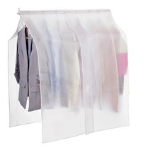 반투명 방수 옷 행거 커버 보관 덮개 가리개 밸크로여밈, 1개