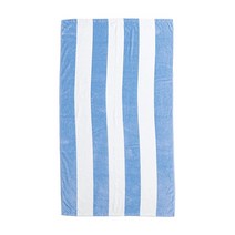 FUNBOY 오버사이즈 비치 타월 옐로우 카바나 디자인 여름 수영장 파티 및 해변에 적합 USA 미국, Blue Stripe