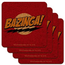 미드 빅뱅이론 굿즈/바징가 커피잔 홀더 컵받침 레드 4개입 세트 레드/쉘든 Bazinga!