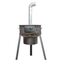 가마솥화덕 장작 전원주택 이동식 아궁이 화로대 화덕, 일체형난로43CM+난로선물패키지