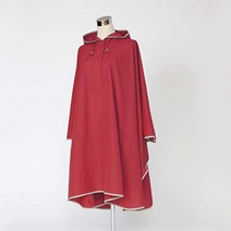 LIEBEN-1600 우산 가게가 만든 파이핑 레인 판초 프리사이즈 테프론 가공