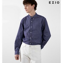 이지오 울트라 스트레치 옥스포드 하트 자수 셔츠 - 네이비 C5SC005