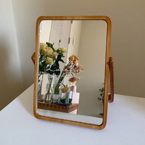 감성 인테리어 우드 원목 테이블 거울 화장대 큰화장거울 탁상 낙서 이코르네스