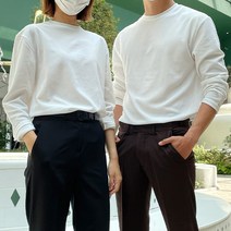[1+1] 어반플리커 링클프리 스판 긴팔티 남녀공용 커플룩 긴팔티셔츠 무지티