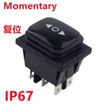 순간 로커 스위치 양면 스프링 릴리즈 후 중간으로 복귀 16A 250V 20A 125VAC 6 핀, [02] IP67 Reset Switch