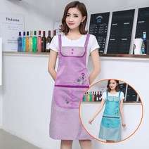 원피스앞치마 미술 교사앞치마 미용실 앞치마 공방, 레드