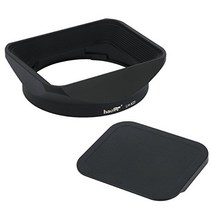 Haoge Bayonet Square Metal Lens Hood with Cap for Fujifilm Fuji Fujinon XF 23mm F1.4 R XF 56mm F1.2, 1