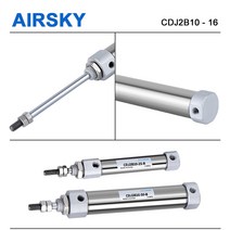 유압실린더 CDJ2B 공기 실린더 복동 싱글로드 미니 스트로크 5 20, 03 Stroke 15mm_01 Bore 10mm