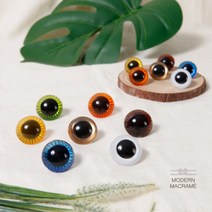 (YSU)16mm부터 마크라메 나사형 인형눈알 7컬러 인형눈 28mm까지 재료(EA), 옐로우(28mm)