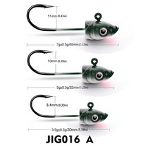 낚시바늘 지그 헤드 후크 컬러 낚시 5 개 소프트 웜 태클 피쉬 리드 35g 5g 7g, A, 3.5g