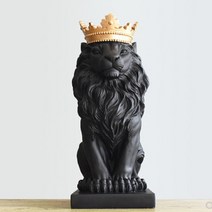 북유럽 사자상 인테리어 소품 장식 조각상, 골드