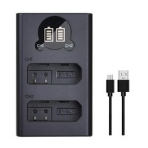 니콘 카메라 배터리 2x 1530mah en el14a en-el14 el14 + lcd usb 듀얼 충전기 유형 c df d5500 d5300 d3300 d5100 d5200