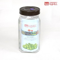 더글라스 숨쉬는 저장용기 2.1L 사각유리병 담금주병