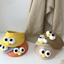 미소 왕눈이썬캡 유아동썬캡 밀짚모자 바캉스룩