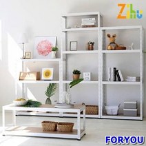 ForU659 지후 안전을 생각한 틈새 앵글선반 7단 앵글 조립식앵글 선반 철제, 화이트