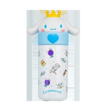 크로스 보더 Sanrio 산리오 원터치 보온보냉 어린이 텀블러 350ml, 화이트