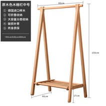 옷가게 스탠드 이동식 가정용 감성 긴옷 나무 행거 목재 원목행거 원목 접이식 고정식 매장용 옷걸이, 옵션16