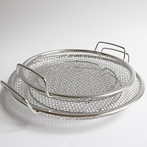 스텐 원형 손잡이 굽채반 튀김망