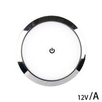 RV 인테리어 천장 LED 조명 조광기 스위치 포함 5W 자동차 인테리어 LED 라운드 라이트 RV 실내 지붕 램프 캠핑카 캐러밴 보트용 12V, 2.24V, 1.12V