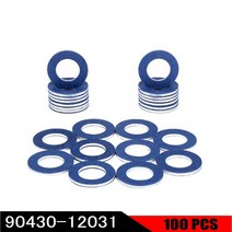 100pcs 오일 드레인 플러그 와셔 가스켓 씰 링 교체 Oem 블루 9043012031 For TOYOTALEXUS SCION