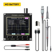 오실로스코프 OSCILLOSCOPE 계측기 fnirsi-138 pro 휴대용 ​​디지털 200msas khz 아날로그 대역폭 자동 지원 80khz pwm 및 펌웨어 업그레이드, 프로브가 있는 프로