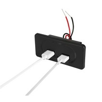 카라반 캠핑카 매립형 듀얼 USB 충전 포트 4.2A DIY USB충전소켓 시가소켓 매립형 매립형원형소켓 원형소켓, DIY4.2A듀얼USB포트