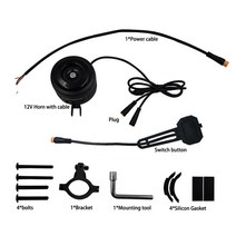 자전거벨FEDOG-DIY 12V Ebike 경적 12Vdc 벨 전기 자전거 용 슈퍼 시끄러운 스쿠터 내부에 배터리 없음, 02 F116 12V no battery, 02 F116 12V no battery