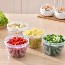 BMYX 원형 야채 과일 보관 채반 용기, 8개