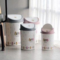 사무실 화장실 회전뚜껑 스윙휴지통 사무실쓰레기통 거실용, 그레이 2호(5L), 2호(5L) 그레이