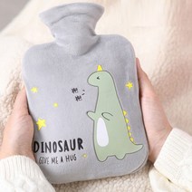 보온 물주머니 따뜻하고 부드러운 극세사 온찜질 냉찜질 생리통 캠핑용 핫팩물주머니, 1리터, 핑크