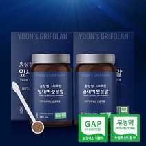 윤상철 무농약 잎새버섯 함량 100% 분말 가루 천연조미료 베타글루칸, 2개 + 선물세트포장, 60g