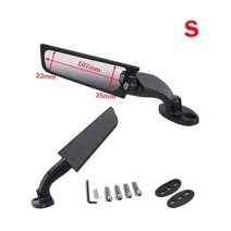 머드가드 2pcs 오토바이 미러 수정 바람 날개 조정 가능한 회전 백미러 혼다 cbr250r cbr300r cbr500r cbr600rr cbr125 pcx카울 오토바이컵홀더, 작은 거울, 2개