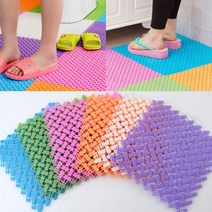 플라스틱 퍼즐 매트 논슬립 욕실 베란다 미끄럼방지 조립 깔판 건식 화장실 발코니 깔개 셀프 시공 틈새, 기본, 화이트