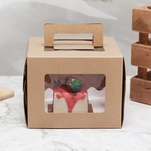 미니케이크 창박스(+받침 11cm) 크라프트
