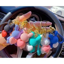 토탈언니네 하트토끼 곰돌이 열쇠고리 베어키링, 베어블랙