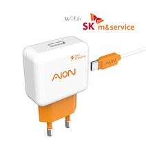 SK엠앤서비스 C타입 QC USB 1포트 가정용 충전기 1M