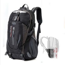 야외 등산 가방 남성과 여성의 하이킹 가방 여행 가방 방수 가벼운 대용량 가방 스포츠 배낭 40l 승마 가방, 허리 보호가없는 검은 색