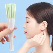 리앤베르 피어싱 귀걸이 구멍 청소 이어 홀 클리너 스틱 종이실 리필, 60매입