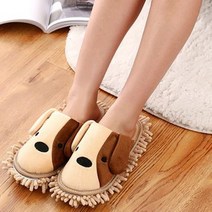 청소슬리퍼 청소실내화 걸레슬리퍼 리필, 강아지 청소슬리퍼 핑크, 1개