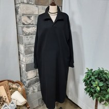 상상그이상 여성용 국내제작 기모 카라 롱원피스 빅사이즈 체형커버 가성비 좋은 무지 원피스 가볍고 따뜻한 편안한 임산부추천 데일리룩