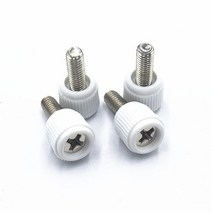 특수볼트플라스틱 나사 흰색 검정색 머리 크로스 그루브 볼트 컴퓨터 케이스 M3 M4 6-32 헤드 탄소강 스레, 01 WHITE_05 16mm_02 M4