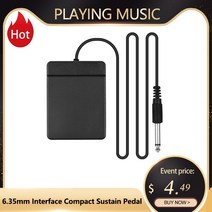 6.35mm 인터페이스 컴팩트 서스테인 페달 롤업 피아노 전자 키보드 elctronic 롤업 드럼 용 범용 단일 페달
