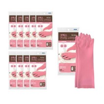 코멕스 면코팅 고무장갑 M, 핑크, 중(M), 10개