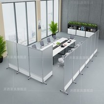 사무실 아크릴 투명 파티션 칸막이 간이 학교 이동식, 폭 1m x 높이 2m -불투명 -접이식