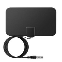 HDTV안테나 안테나증폭기 가정용 휴대용 디지털 TV 안테나 증폭기 4K HD 채널 실내 부스터 hdtv용 고범위 위성 수신기, [01] Black, 01 Black