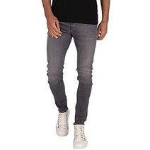 Calvin Klein Jeans 남성용 슈퍼 스키니 진 블랙 (DA057 BLACK 1BY) 33W / 32L