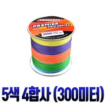 대용량 300m 오색 합사 4합사 낚시줄 나이니마 PE 케브라 볼락 에깅 장어 돌돔, PRO 5색4합사300M 2.5