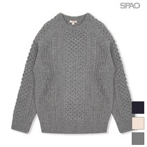 스파오 아란조직 라운드넥 스웨터_SPKW94VC37